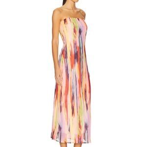 Vibrant Strapless Maxi Dress